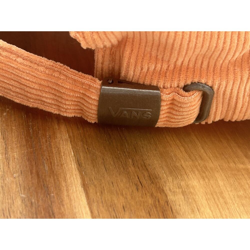 Vans Hat Cap Strap Back Corduroy Peach Orange Embroidered Dad Style Mens Casual - Picture 6 of 11